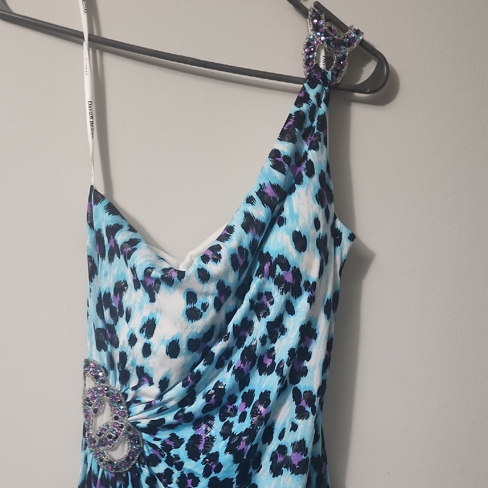 David's Bridal Blue and Purple Prom Dress